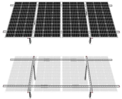 Verstelbare Zonnepaneel Steun voor 100W-600W Panelen - Ideaal voor Tuin, Caravan, Dak en Off-Grid Systemen