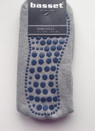 Antislip sokken met ABS noppen 1 paar - Katoenen Grip sokken - Tegen uitglijden - 46 - Grijs