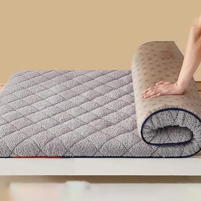 Japanse matras - Draagbaar futon - Ruimtebesparend slapen - Opvouwbaar ontwerp - 90 x 200 cm - Grijs
