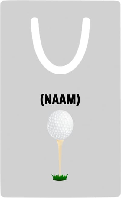 Hacebo® - Golf met eigen naam metalen boekenlegger - Golfen - Golfer - Sport Bladwijzer boekenleggers - 7.6 cm x 5cm