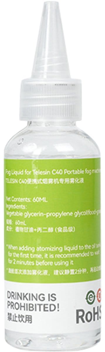 Telesin Fog Fluid voor Telesin C40 Fog Machine - Originele 60ml Rookvloeistof - Voor Dichte en Langdurige Rook - Geurloos