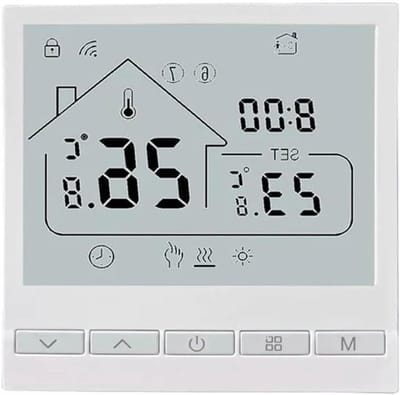 Digitale Thermostaat - Slimme Regelaar - Vloerverwarming Bediening - 5-2 Dagen Programmering - 10 x 5 x 5 cm - Wit