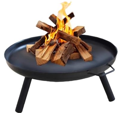 Vuurkorf Ø 60 cm | Hittebestendige Vuurschaal voor Tuin, Terras en Camping | Mobiliteit en Stabiele Stand