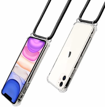 Hoesje Geschikt voor iPhone 11 Anti Shock Hoesje Celebrity Draagriem - Transparant