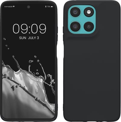 kwmobile telefoonhoesje geschikt voor Motorola Moto G57 Power / Moto G67 Power - Hoesje voor smartphone - Back cover in mat zwart