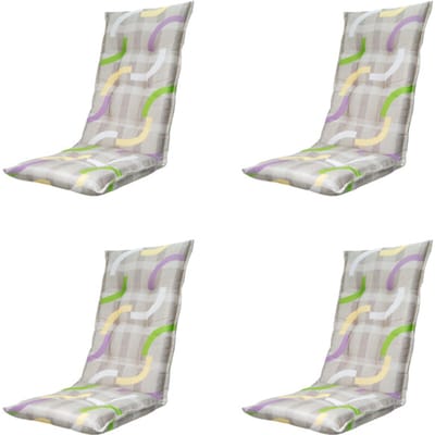 Madison - Tuinstoelkussen Hoge Rug Tess purple - Ca. 123x50 cm - Set van 4