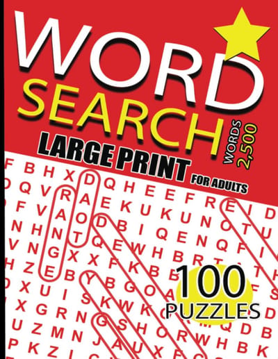 Word Search 2500 Word Large Print for Adults: 100 Themed Puzzles: Keep Your Mind in its Prime