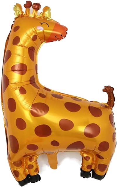 Grote Giraffe Folieballon 94x68 cm - Helium & Lucht Vullen - Dierenthema Feestdecoratie