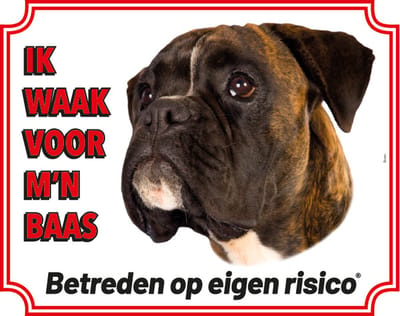 Boxer Brindle Waakbord