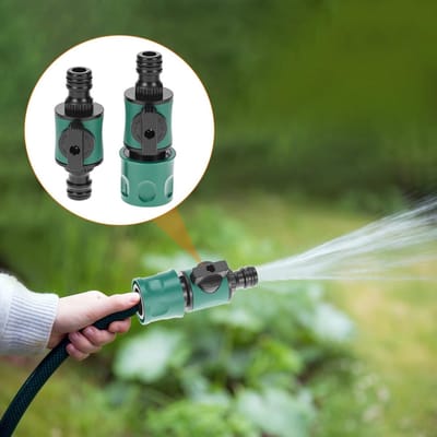 Allecta - Tuinslangverbinder Set van 3 stuks met Afsluitklep - Snelkoppeling voor Tuinslangen