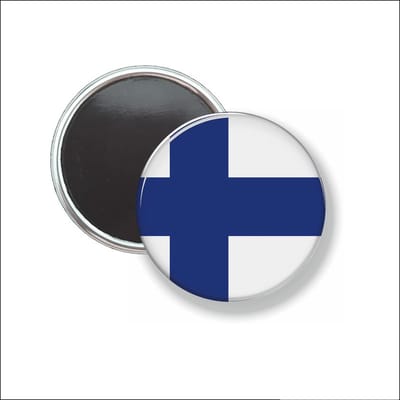 Button Met Magneet 58 MM - Vlag Finland - NIET VOOR KLEDING