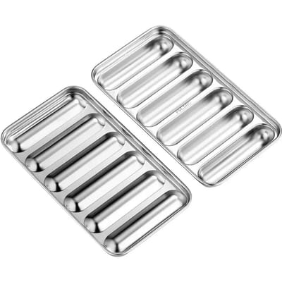 6 in 1 Worstmaker Roestvrijstalen Vorm DIY Hond Handgemaakte hamworstvorm Keuken Maken en Gekoelde Hondstool gray