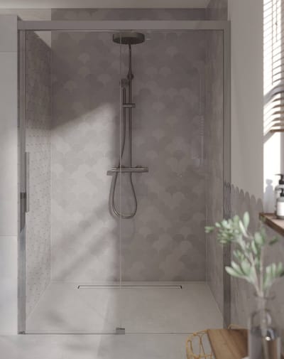 Ben IMotion Douchedeur - Schuifdeur - Rechts - 140x206 cm - Antikalk - Chroom - Veiligheidsglas