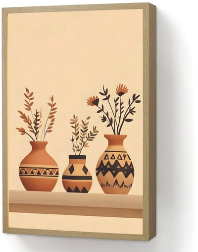 Wandlamp 40x60 cm - Oplaadbaar - Vazen - Bloemen - Bladeren - Minimalistisch - Wandlampen binnen woonkamer - Slaapkamer lamp - Decoratieve nachtlamp - Vloerlamp draadloos