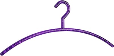 [Set van 5] Moderne kunststof design garderobehangers / jashangers transparant paars (bubbel effect)