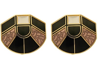 Behave - Oorclips dames - zwart en bruin - 2 cm