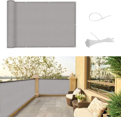 Balkon Privacy Scherm - Windscherm Balkon - Meer Privacy Creëren - UV- en Waterdicht - 75 x 800 cm - Grijs