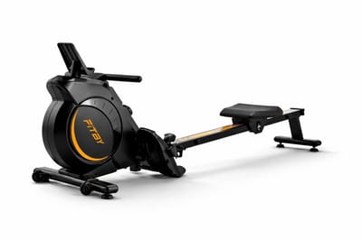 Fitby Roeimachine - Roeimachine inklapbaar – Roeitrainer met verstelbare weerstand - Fitness roeitrainer - 16 Weerstandniveaus - LCD monitor - Weergave in KM - Zwart