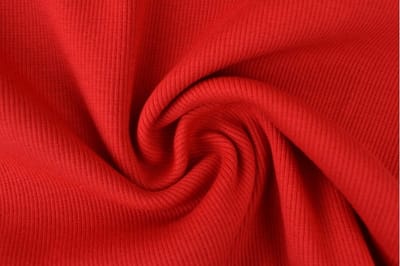 10 meter rib boordstof - Rood - 60cm breed