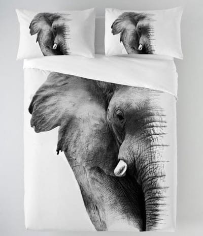 Sleeptime Elephant Dekbedovertrek - Lits-Jumeaux - 240X200/260 + 2 x kussenslopen 60x70 - Zwart