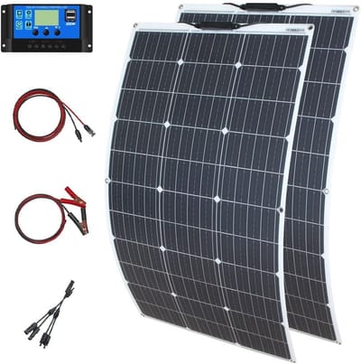Flexibel Zonnepaneel Kit - Draagbare Energie - Off-Grid Stroom - Inclusief Laadregelaar - 200 Watt