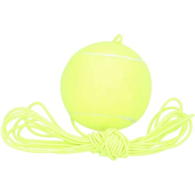 REGAIL Tennis Trainingsbal met Elastisch Koord Oefenhulpmiddel voor Enkele Tennisspeler beige