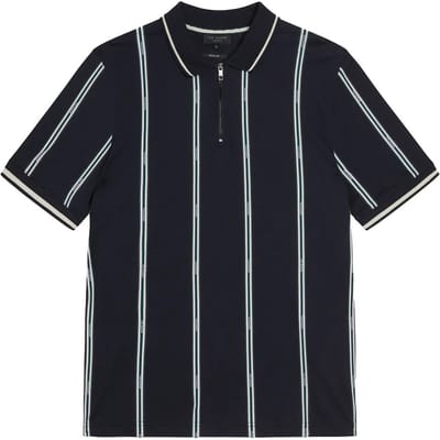 Ted Baker Sisons Heren Navy Gestreept Poloshirt