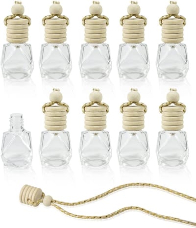 Aromatherapie Luchtverfrisser - 10 Stuks Geurige Flesjes voor Auto, Essentiële Olie Diffuser en Decoratieve Accessoires