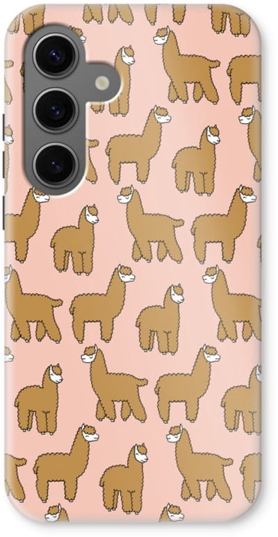Case Company® - Hoesje geschikt voor Samsung Galaxy S24 hoesje - Alpacas - Tough Case - Maximale Bescherming alle Kanten en Schermrand