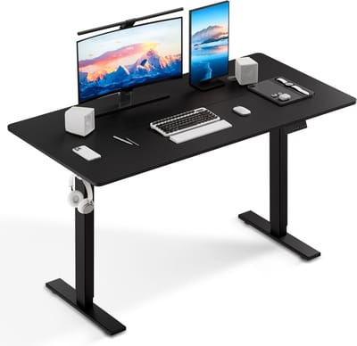 Zit-sta bureau 160 x 80 cm - Elektrisch in hoogte verstelbaar 70-117 cm - Anti-botsingstechnologie