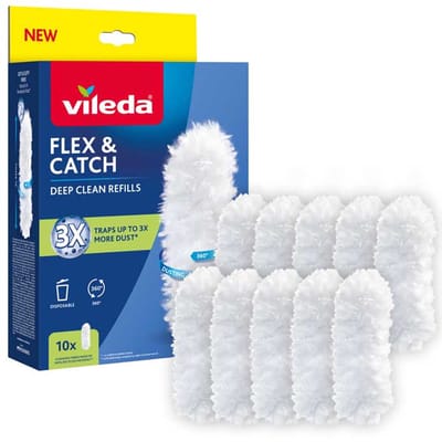 Vileda Flex & Catch - Stofdoekjes - 10 stuks - Recycleerbaar - 360° Reinigen