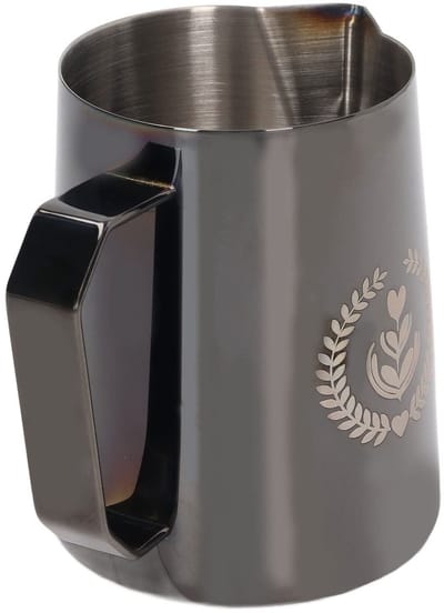 Dailygoody - Roestvrijstalen Melkopschuimkan - Melkopschuimer - Duurzaam materiaal - Compact formaat - Ideaal voor koffie en cappuccino - 450 ml
