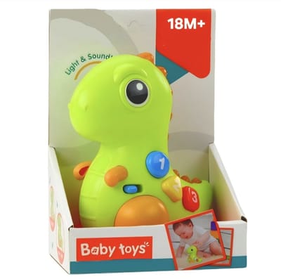 Baby Toys - Dino op Wielen met Licht & Geluid - 18M+