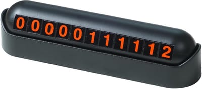 Tijdelijk Parkeerbord - Auto Nummerplaat - Voertuig Markeren - Zelfklevend Ontwerp - 12.8 cm Lengte - Zwart