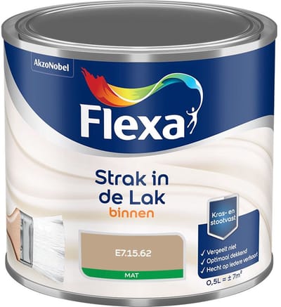 Flexa - Strak In De Lak Binnenlak Mat - E7.15.62 - Mengverf - 500 Ml