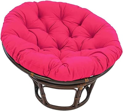Papasan Kussenhoes - Mand Kussen - Buiten Zitten - Extra Dikke Vulling - 110x110cm - Roze