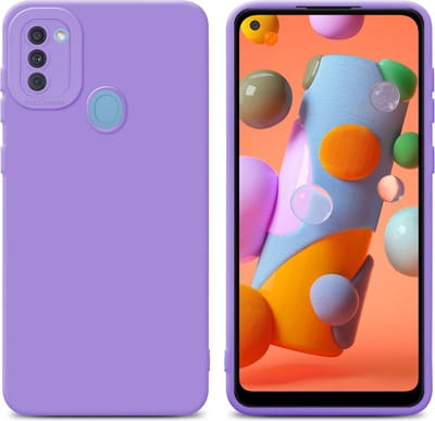 Cadorabo Hoesje geschikt voor Samsung Galaxy A11 / M11 in FLUID LICHT PAARS - Beschermhoes gemaakt van flexibel TPU silicone Cover Fluid Case