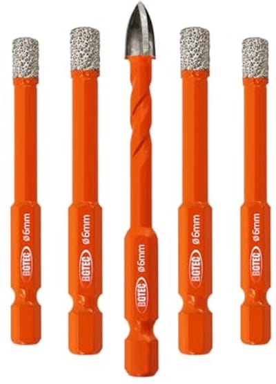 Droge diamantboren Set - 4 stuks 6 mm voor Tegels, Graniet, Marmer en Keramiek