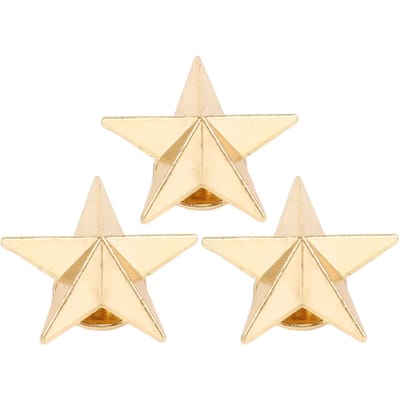 50 Sets Rivets Étoile à 5 Branches Alliage 16mm Clous Étoile avec Vis à Fente 4mm pour Maroquinerie Vêtements or