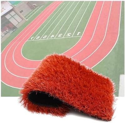 Kunstgras Tapijt - Gazonmat Buiten - Terras Aankleden - Hoge Dichtheid Ademend - 1 x 8 m - Rood