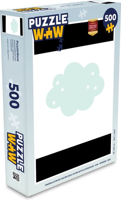 Puzzel Wolk - Sterretjes - Pastel - Kinderen - Baby - Legpuzzel - Puzzel 500 stukjes