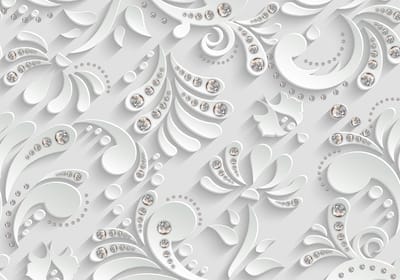 Fotobehangkoning - Behang - Vliesbehang - Fotobehang Bloemen en Kristallen - Flowers with Crystals - 150 x 105 cm
