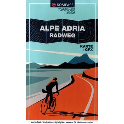 Alpe Adria 1:50.000. Gelamineerde Toeristische Fietskaart 7059. Wyd. 2024. Kompas