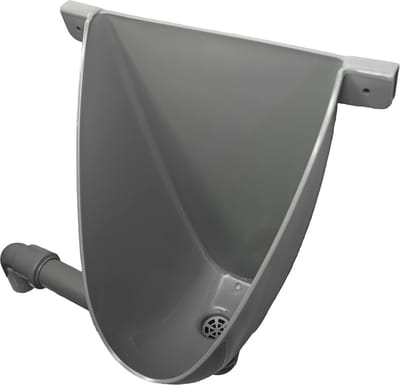 Wand Urinoir voor Buiten en Camping - Waterloos urinaal Kunststof PVC met Afvoerbuis