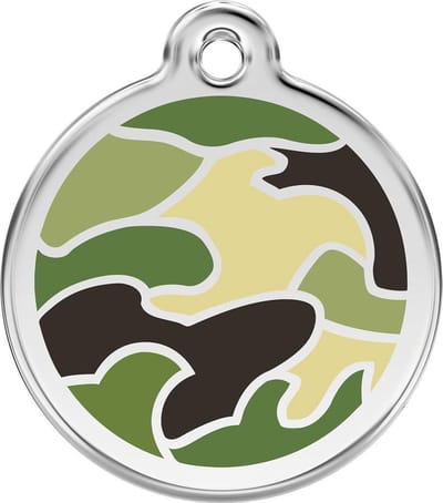 Red Dingo Hondenpenning 30 mm camouflage groen