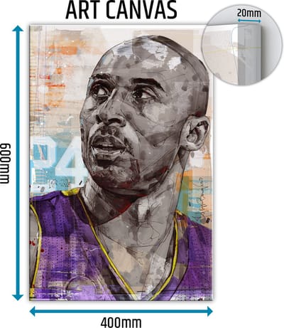 Kobe Bryant 01 canvas schilderij 40x60 cm