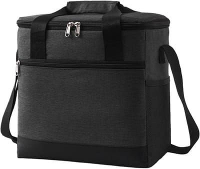 Lunchtas Koelbox - Isolatie Tas - Picknick en Werk - Grote Capaciteit - 30x30x21CM - Zwart