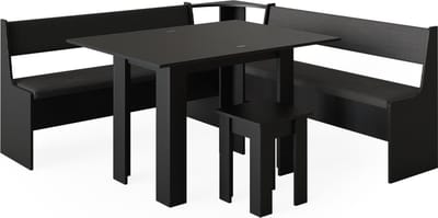 Vicco Roman Hoekbankgroep – 180 x 180 cm met tafel Zwart