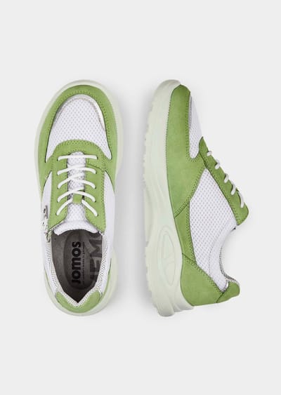 Sneakers met verwisselbaar voetbed - groen / wit - Gr. 37 van Goldner Fashion