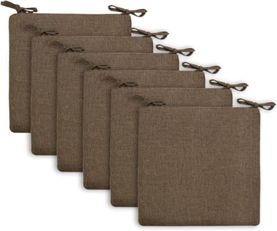 Zitkussens Set - Stoelkussens Antislip - Comfortabel Zitten - Hoge Dichtheid Schuim - 45 x 45 cm - Koffie